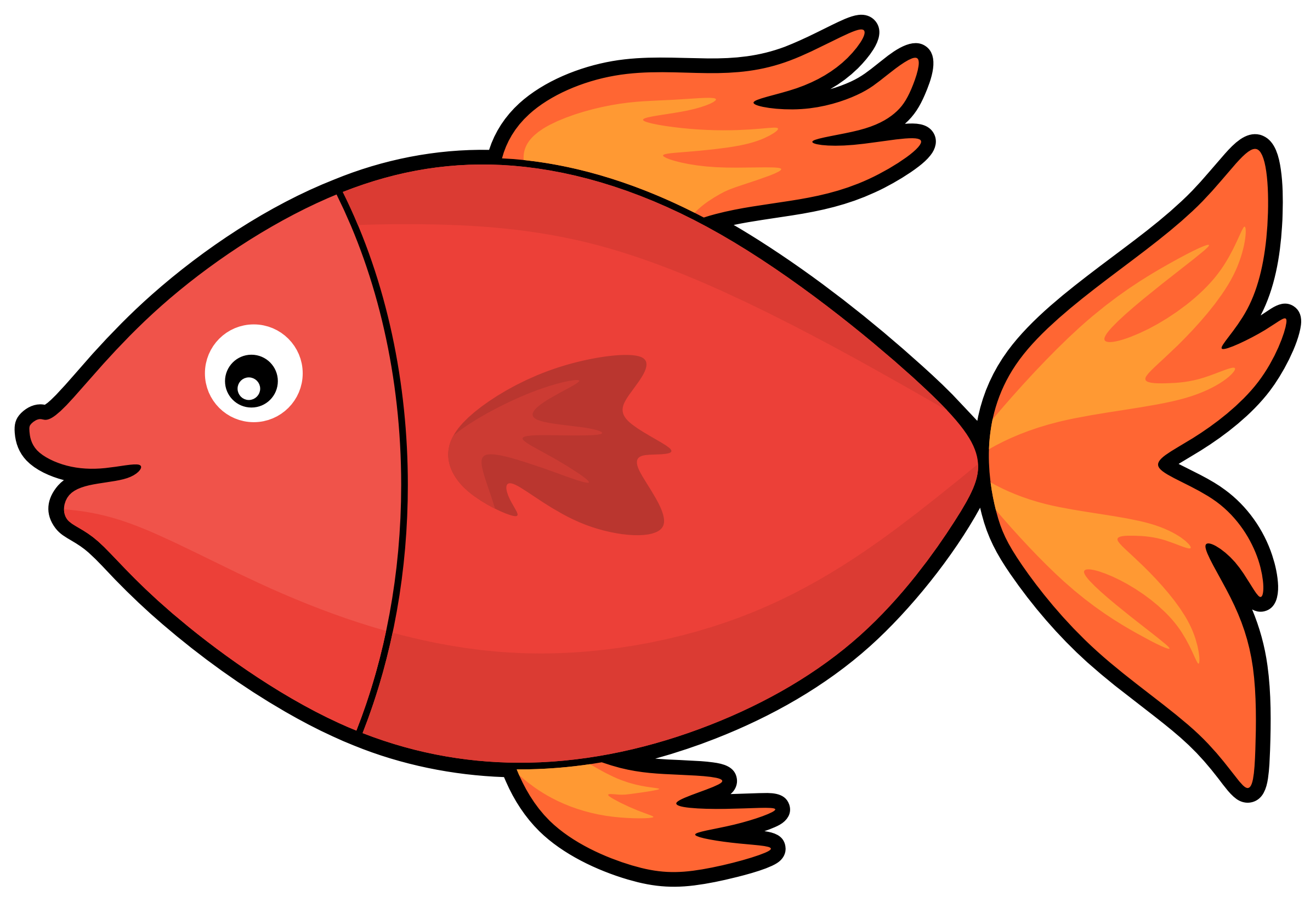 Fish Cartoon Png (black, chocolate, orange)