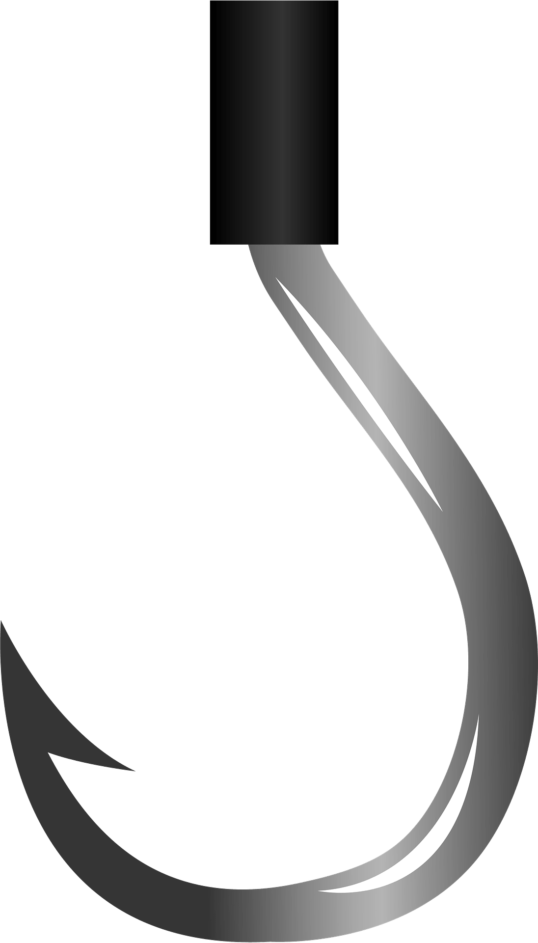 Fish Hook Png Image (black, gray)