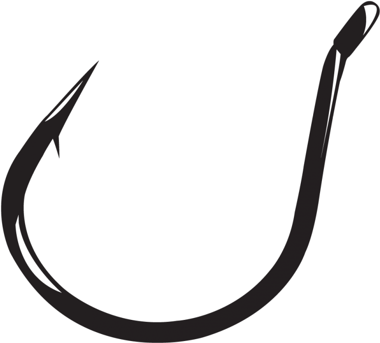 Fish Hook Png Isolated Transparent (black)