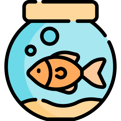 Fish Tank Vector Circle Transparent Png (black, mint, salmon, pink)