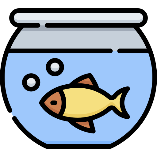 Fish Tank Vector Round Transparent Png (black, silver, pink, lavender)