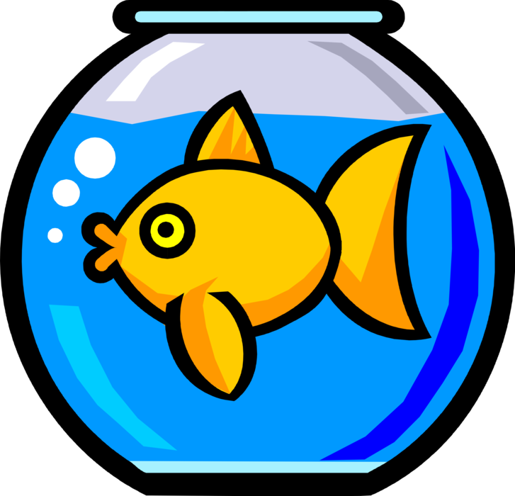 Fish Tank Vector Single Fish Transparent Png (greenish blue, blue, lavender, black, gold)