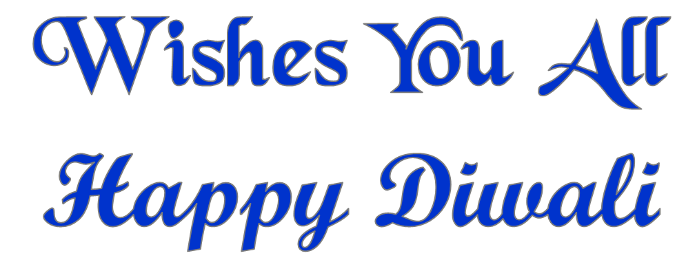 Wishes You All Happy Diwali Png Image Free Download (blue, black)