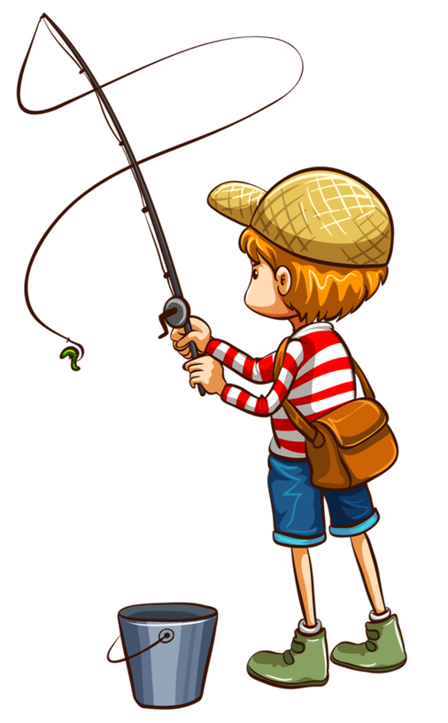 Fishing Cartoon Png Photos (black)