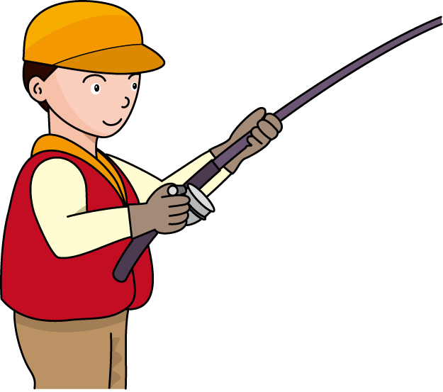 Fishing Cartoon Png (orange, beige, white, red, gray)