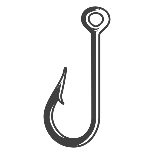 Fishing Hook Transparent Background (indigo, black)