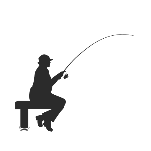 Fishing Png File (black, gray)