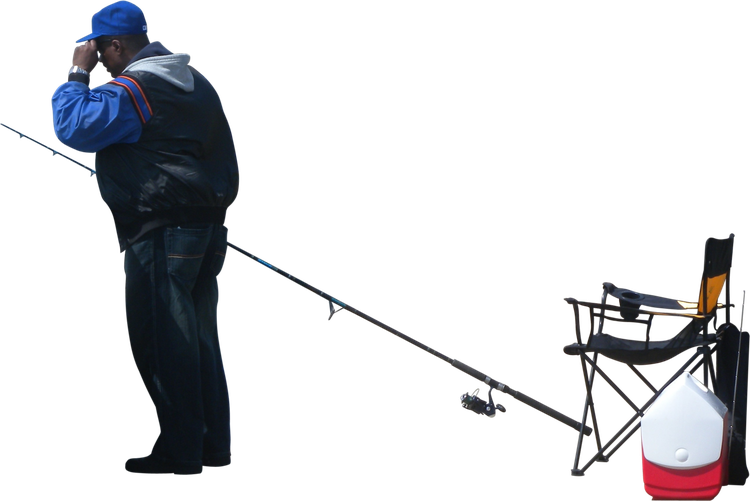 Fishing Transparent Png (black)