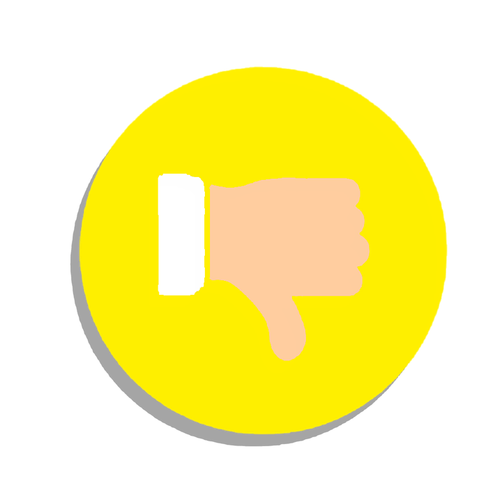 Dislike Png Image (yellow, black, white, pink)