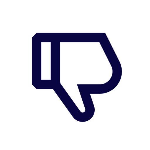 Dislike Left Free Png Icon Download (navy, black)