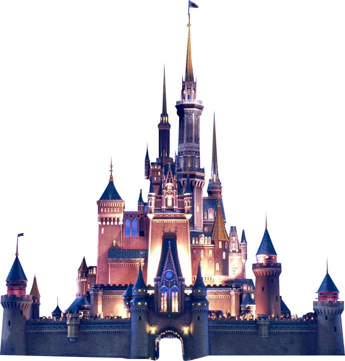 Disney Castle No Background (indigo, black, white)