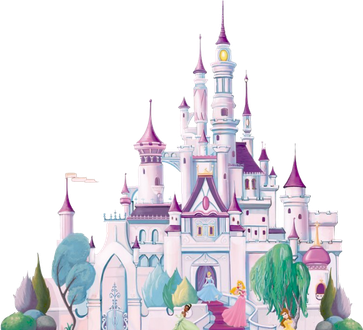 Disney Castle Png Image (black, lavender)