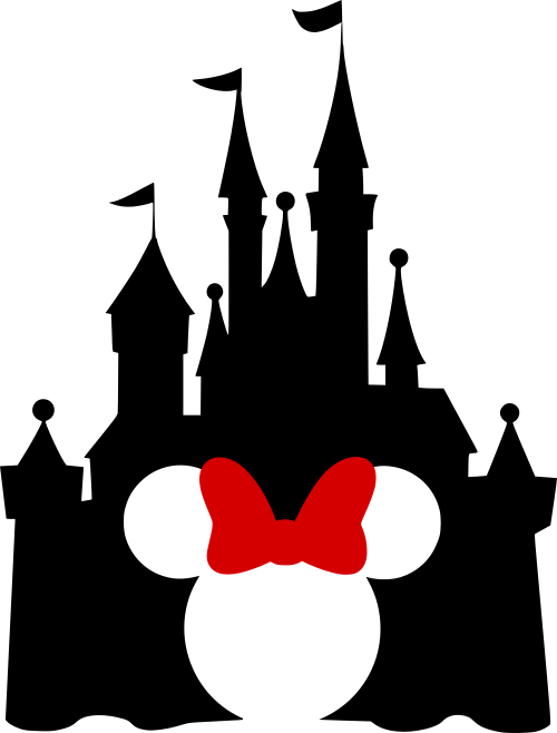 Disney Castle Silhouette Png Clipart (black, red)