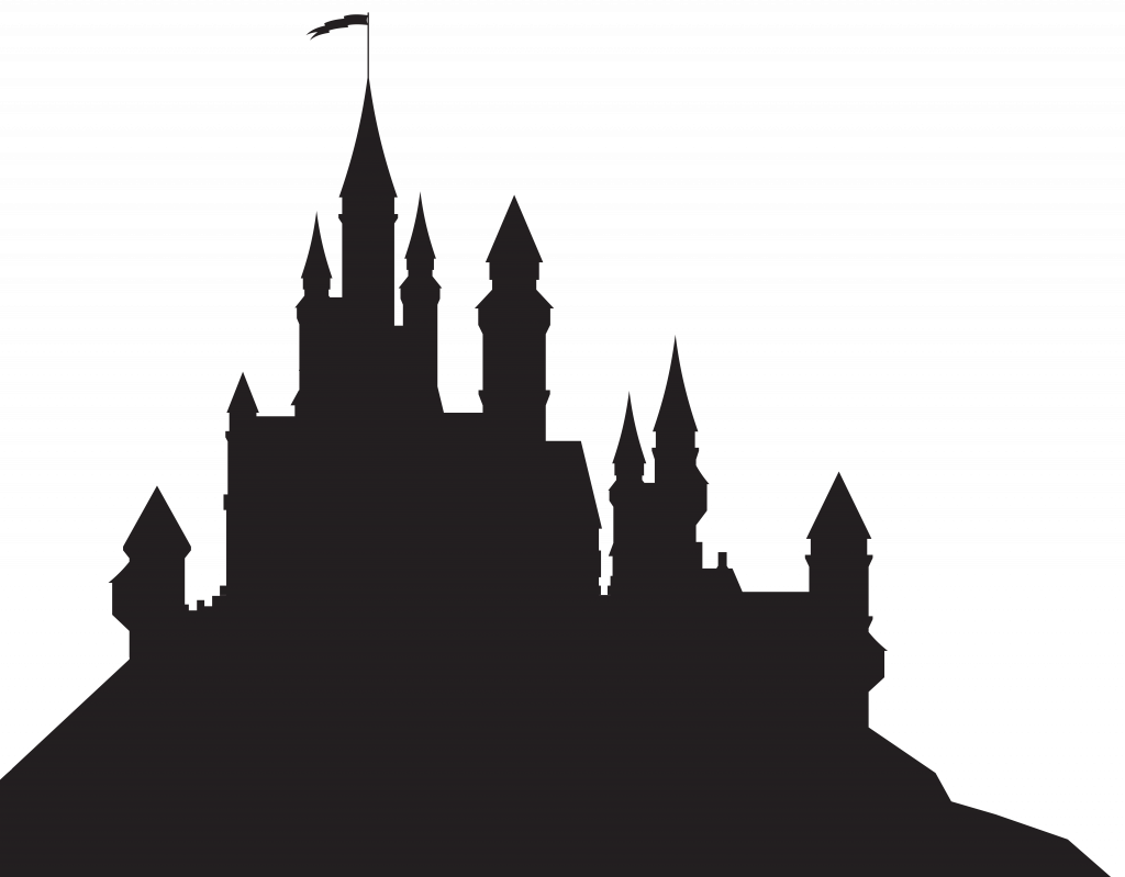 Disney Castle Silhouette Png File (black)