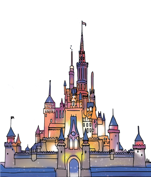 Disney Cinderella Castle Png Pic (black, white, gray)