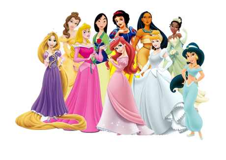 Disney Princess Png File (lavender, black, silver)