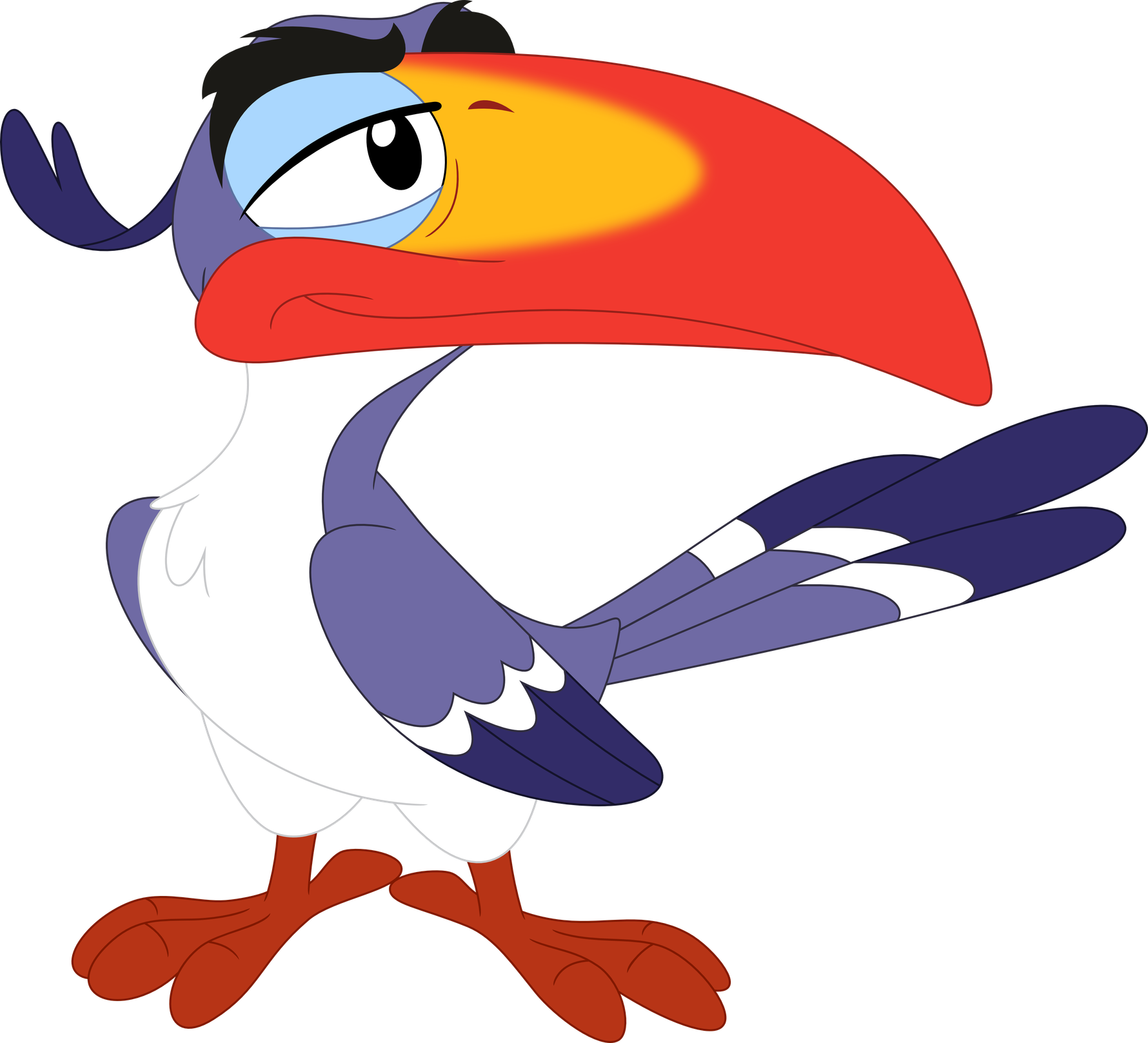 Disney Zazu Png Transparent Image (chocolate, indigo, black, gray, white)