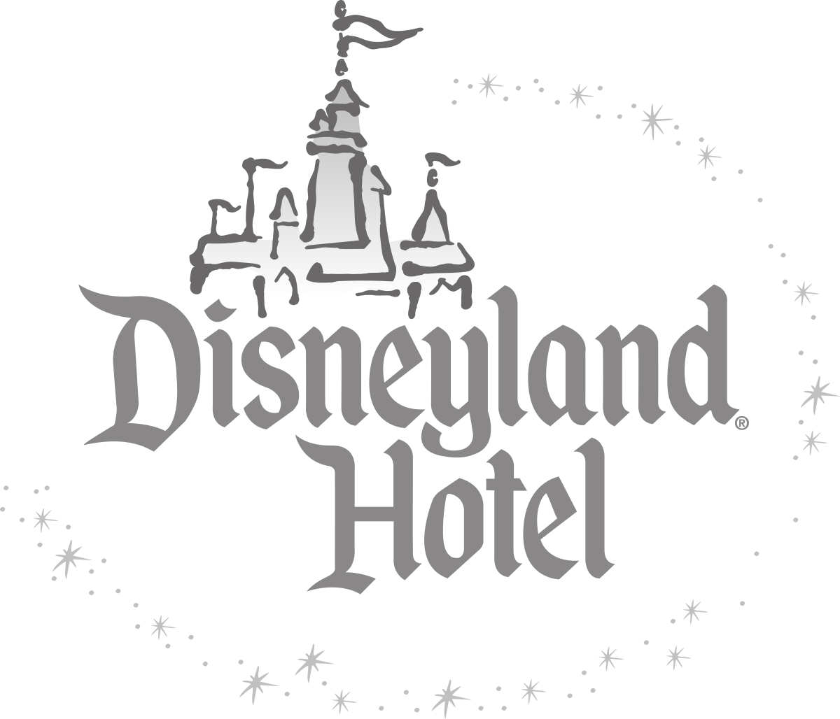 Disneyland Logo Png Image (black, gray)