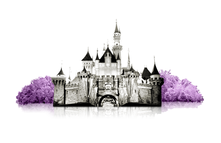 Disneyland Transparent Png (lavender, gray, indigo, white, black)