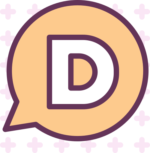 Disqussocialnetworkbrandlogo Free Transparent Png Icon Download (indigo, white, black, pink, purple)