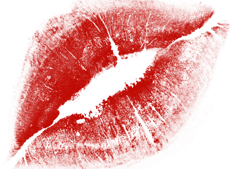 Kiss Png Image (gray, red, maroon)