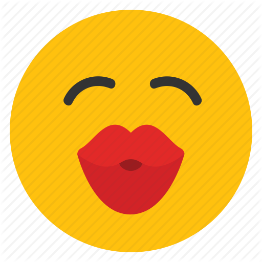 Kiss Smiley Png Transparent Image (orange, black, gold)