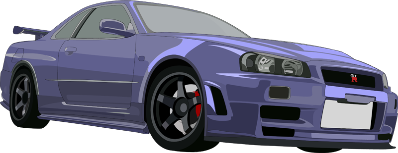 Nissan Skyline Gt R R34 Png Photo (white, gray, black, silver)