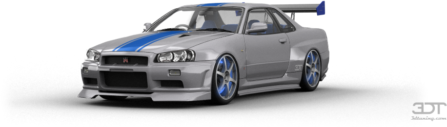 Nissan Skyline Gt R R32 Png File (white, gray, black)