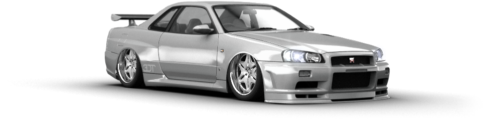 Nissan Skyline Gt R R32 Png Image (white, silver, black, gray)