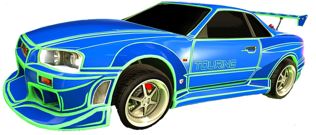 Nissan Skyline Png Picture (blue, white, black)