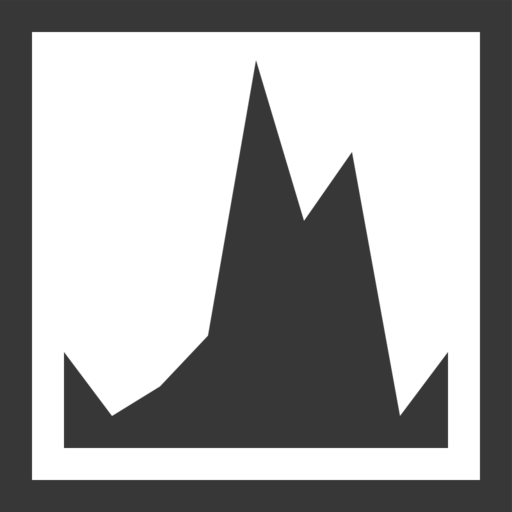 Histogram Linear Free Png Icon (black, indigo)