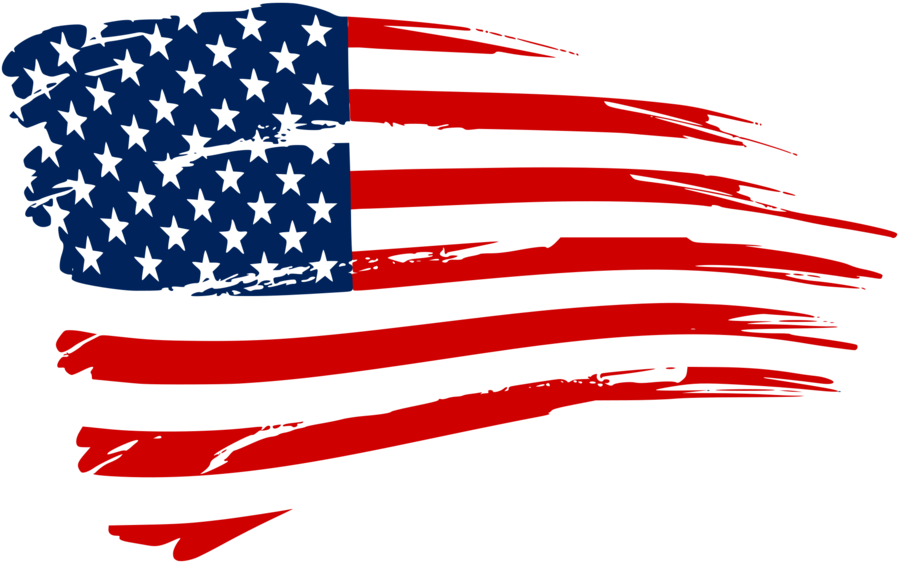 Distressed American Flag Png Clipart (navy, red, white)