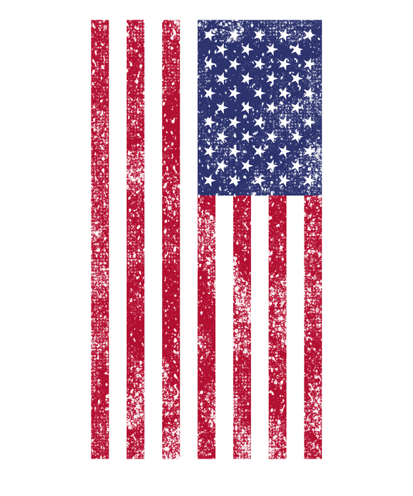 Distressed American Flag Transparent (indigo, black, maroon, white)