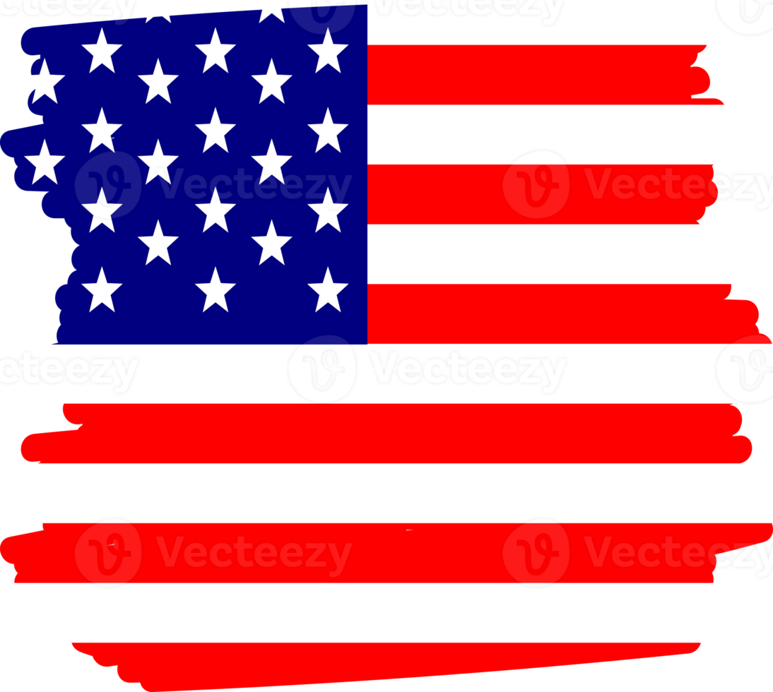 Distressed American Flag (white, black, navy, red, salmon)