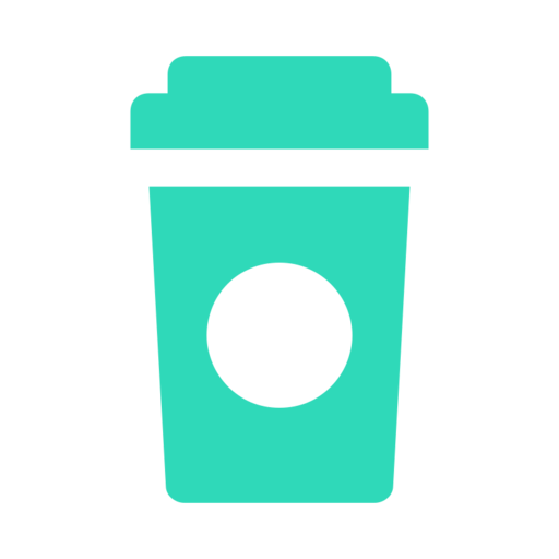 Bistro Cafe Coffee Free Png Icon (greenish blue, black, teal)