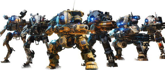 Titanfall Transparent Png (black, white)