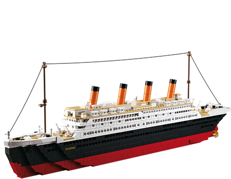 Titanic (maroon, gray, white, black, lavender)