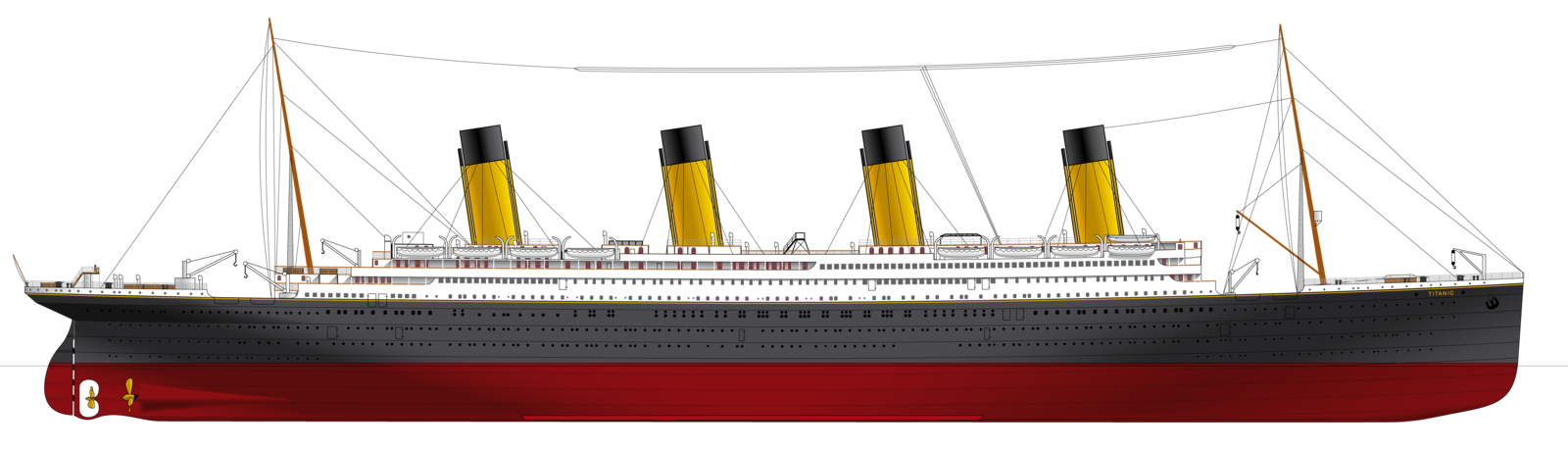 Titanic Png Cutout (indigo, black, maroon)