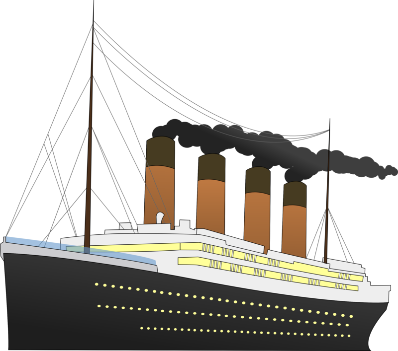 Titanic Png Isolated File (black)