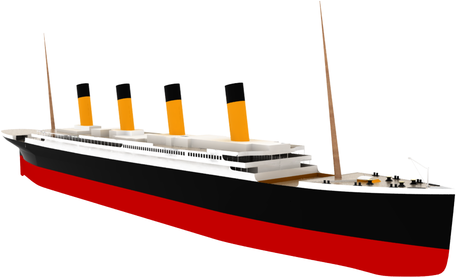 Titanic Png Isolated Image (black, red)