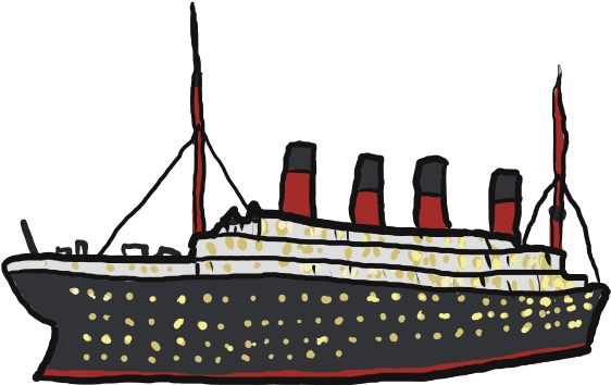 Titanic Png Isolated Photo (black)