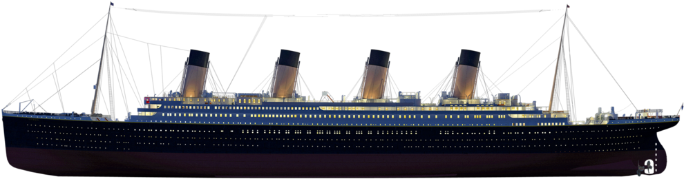 Titanic Png Isolated Pic (black)