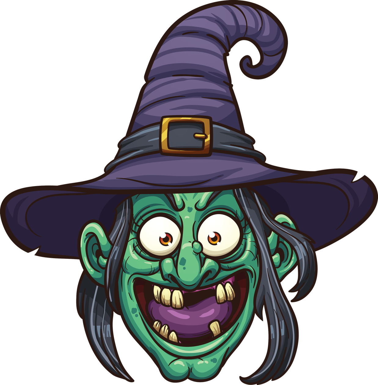 Witch Face Png Pic (indigo, black, gray, white)