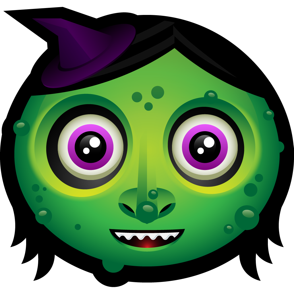 Witch Face Png Transparent Image (black, green, white)