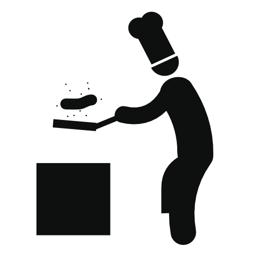 Kitchen Chef Cook Vector Png Clipart (black)