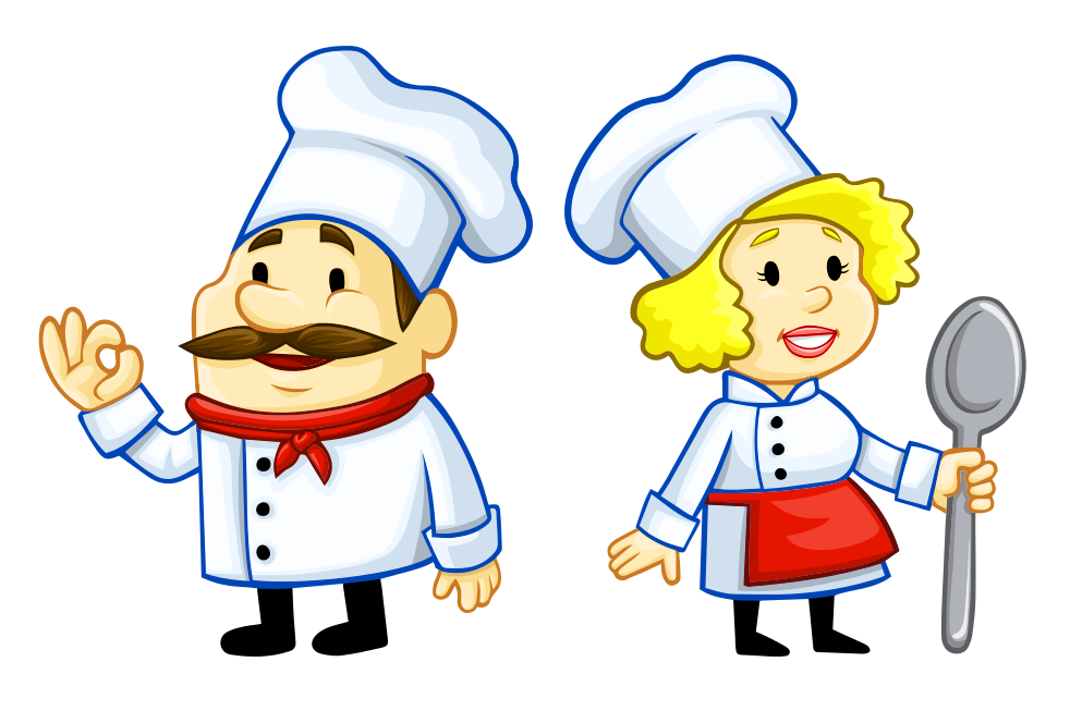 Kitchen Chef Cook Vector Png Transparent Image (black, white, indigo)