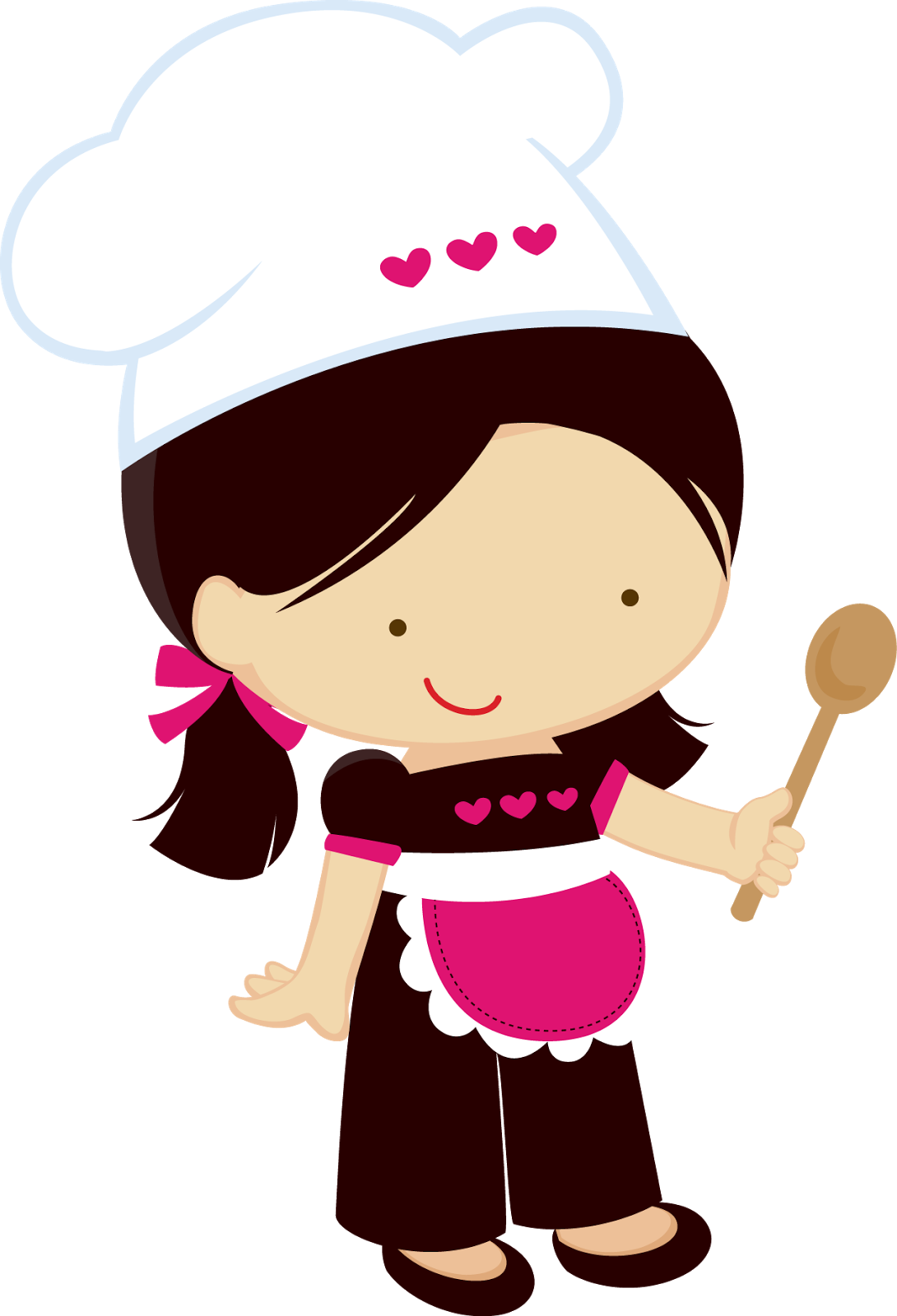 Kitchen Chef Vector Transparent Png (black, white, pink, purple)