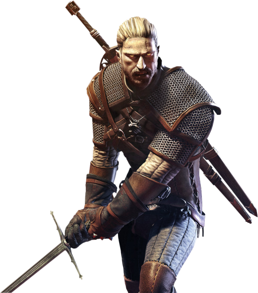 Witcher Concept Art Png Cutout (black, white)