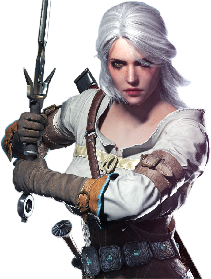 Witcher Concept Art Transparent (black, white)