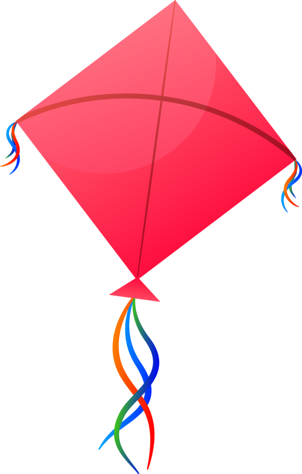 Kite Png Image (red, black, salmon)